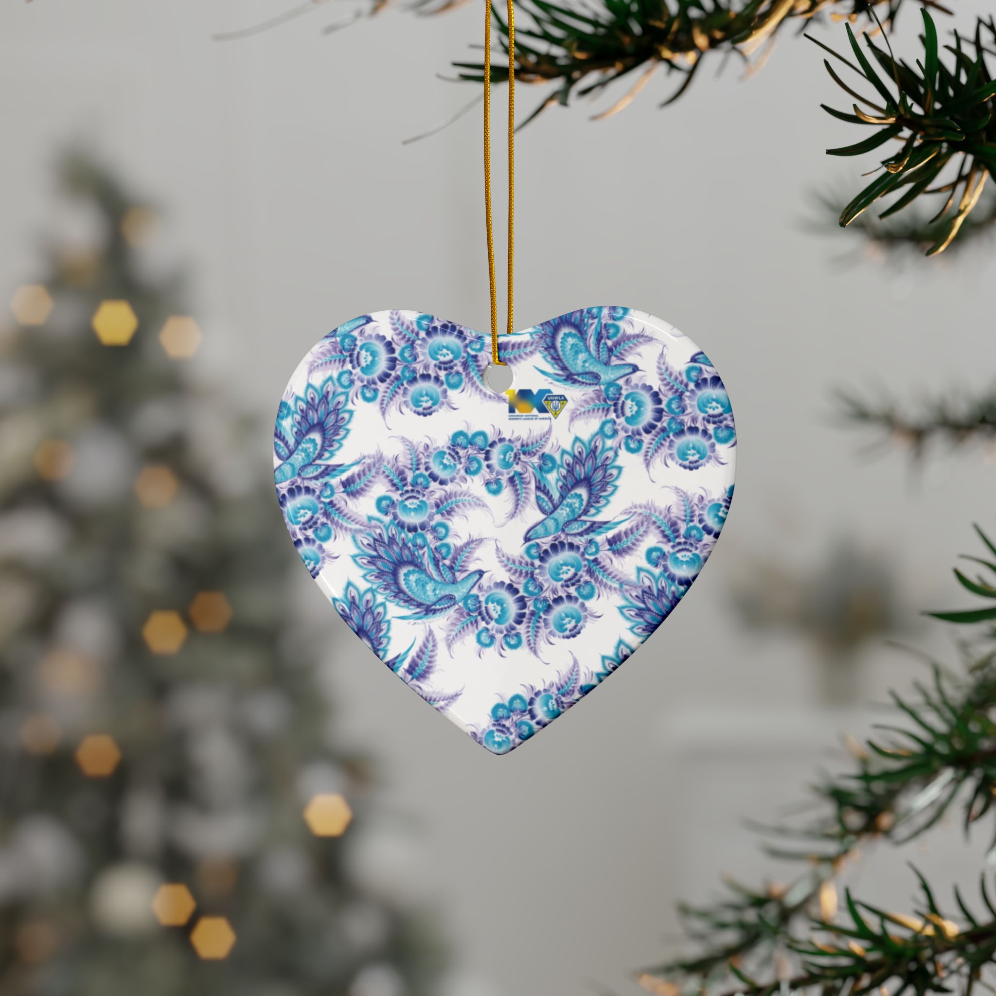 Ceramic Ornaments "Blue Birds", 2-Side Print, (1pc, 3pcs, 5pcs) - Image 8