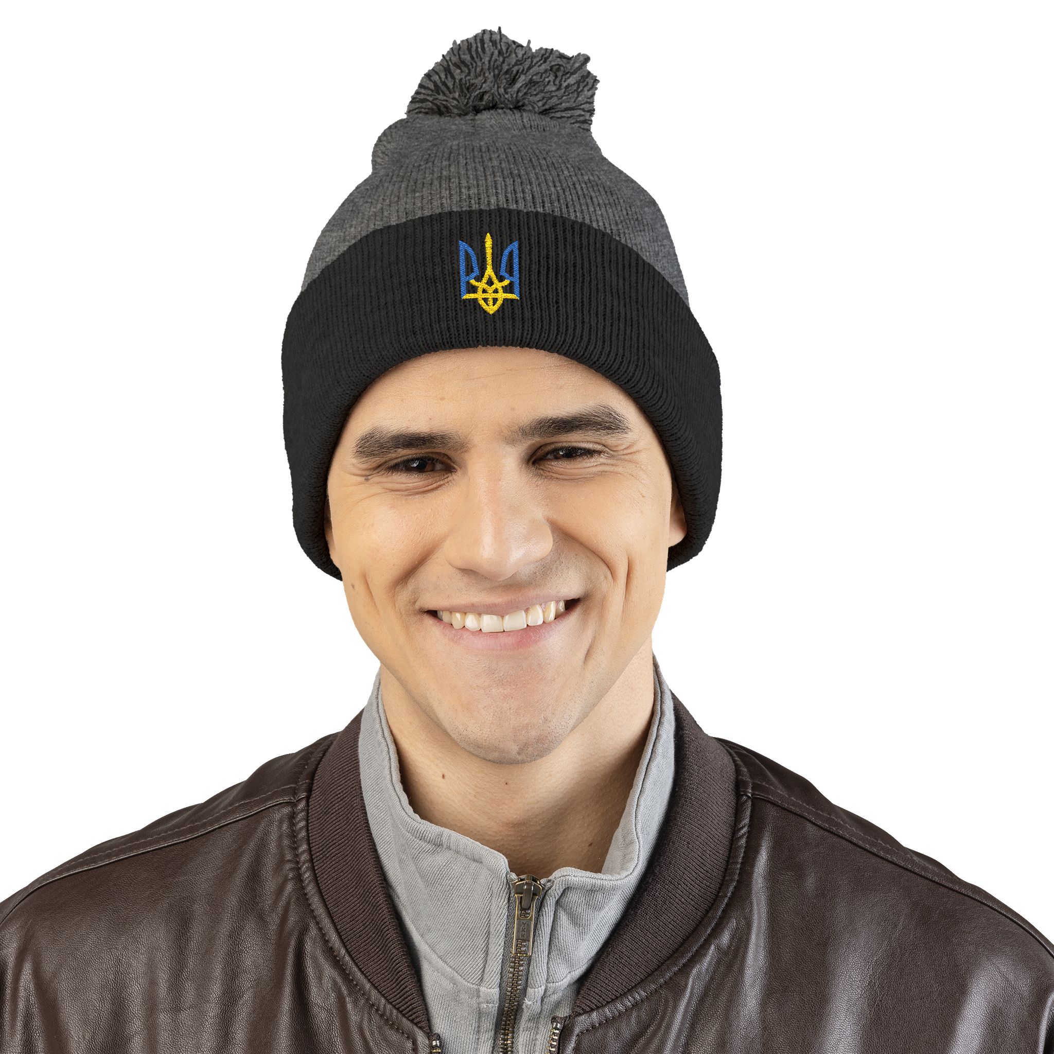 Tryzub Pom-Pom Knit Cap (Embroidery) - Image 15
