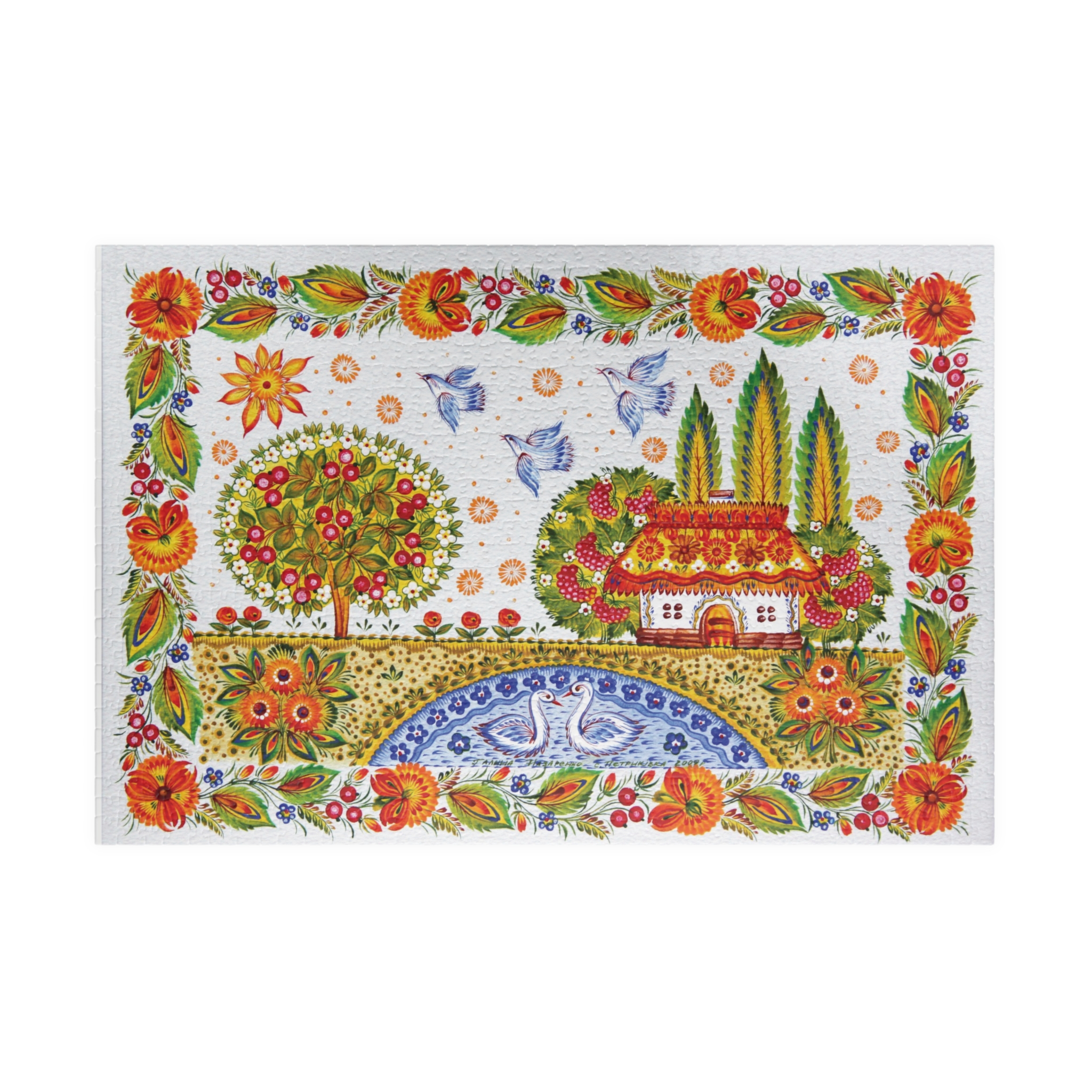 Petrykivka Puzzle "House by the pond" (1014-piece)