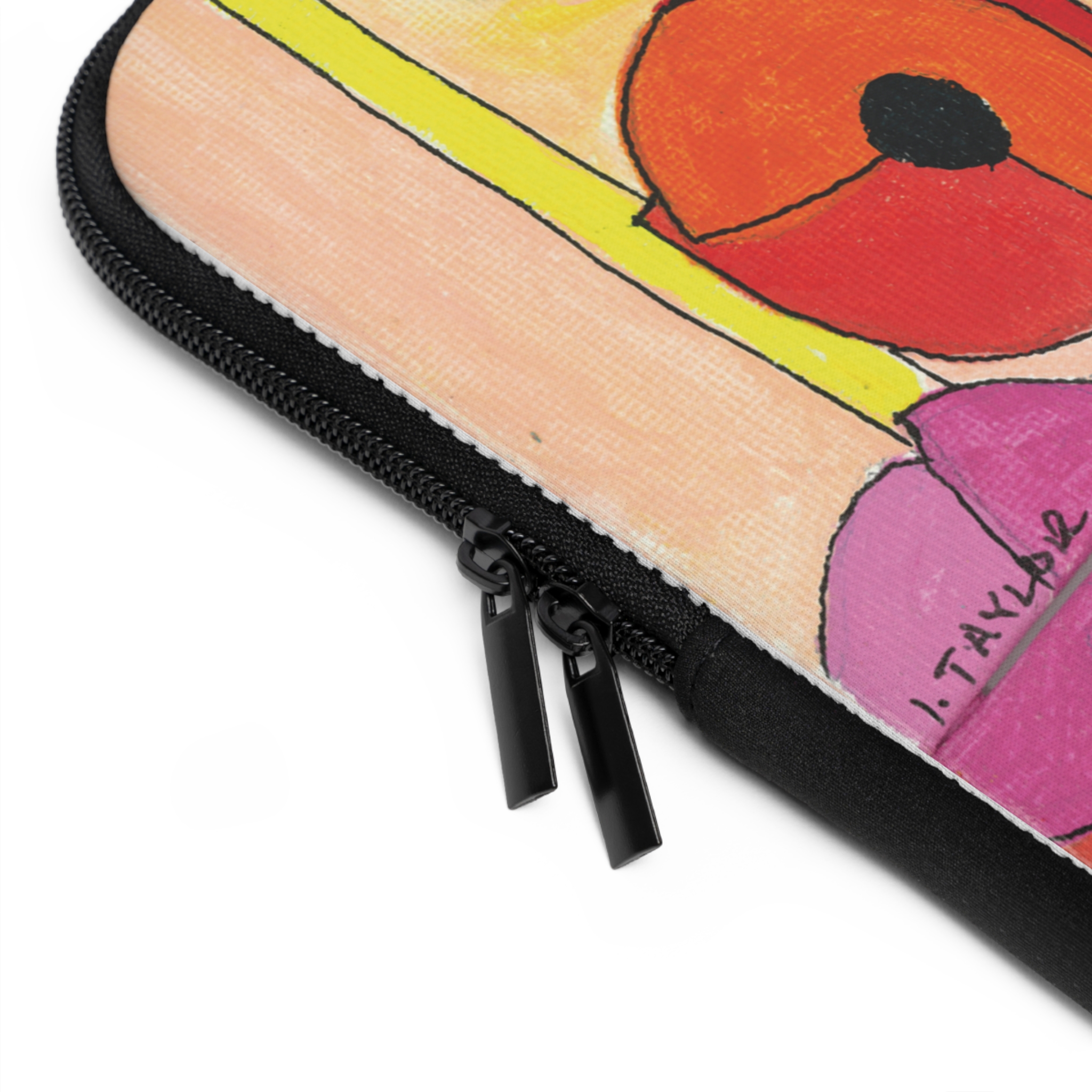 Bright Poppies laptop sleeve - Image 3