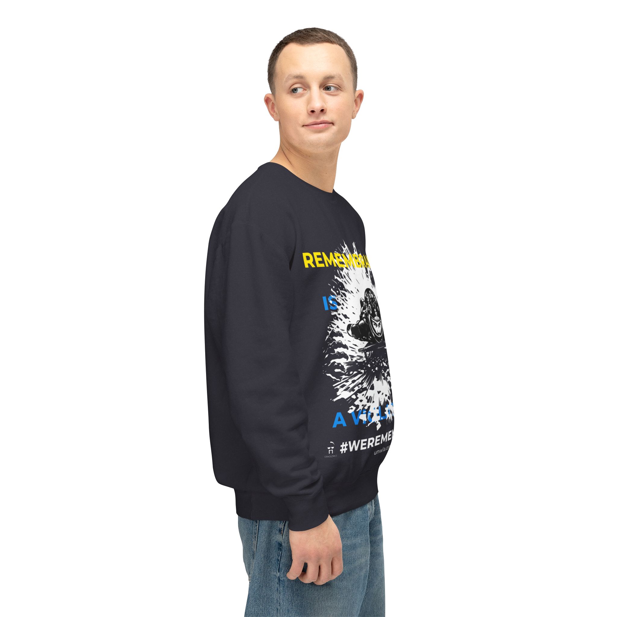 #WeRemember Unisex Crewneck Sweatshirt - Image 5
