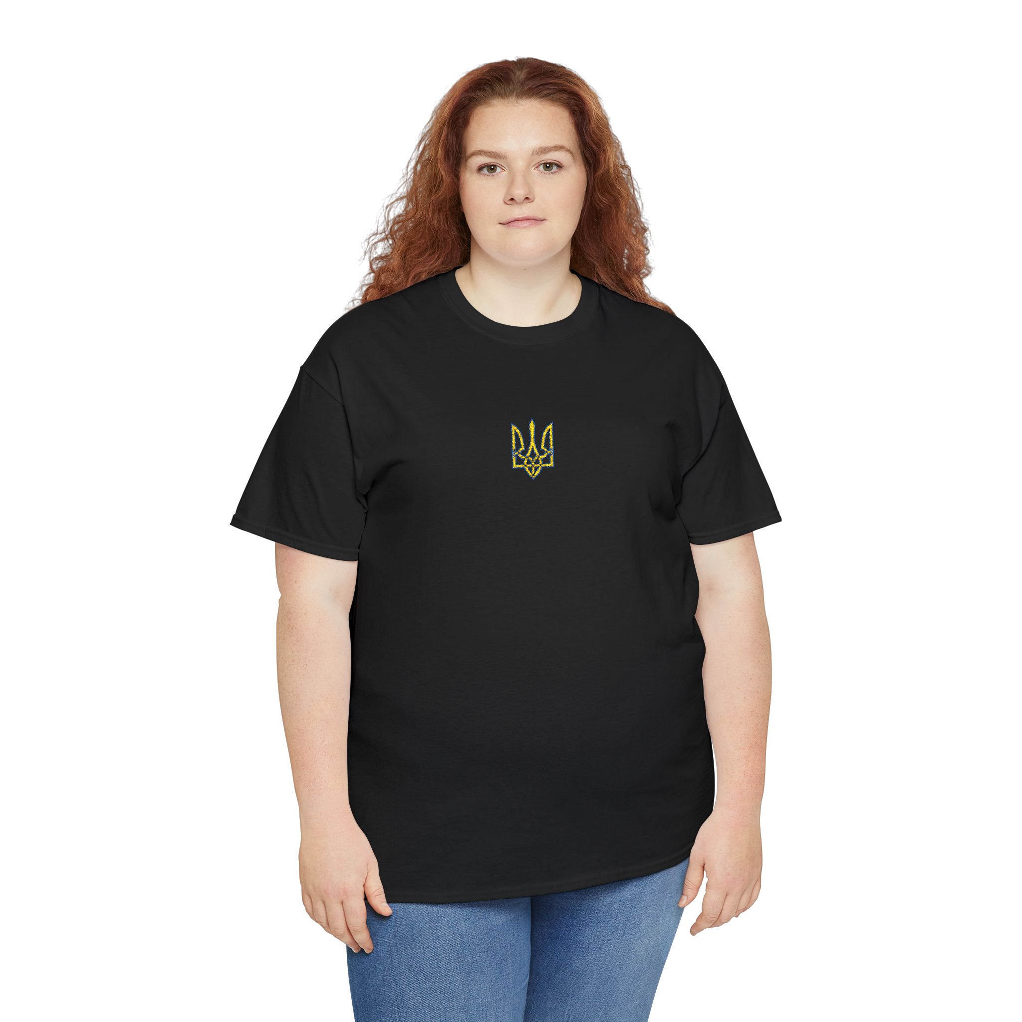 Tryzub Embroidery Unisex Heavy Cotton Tee - Image 3