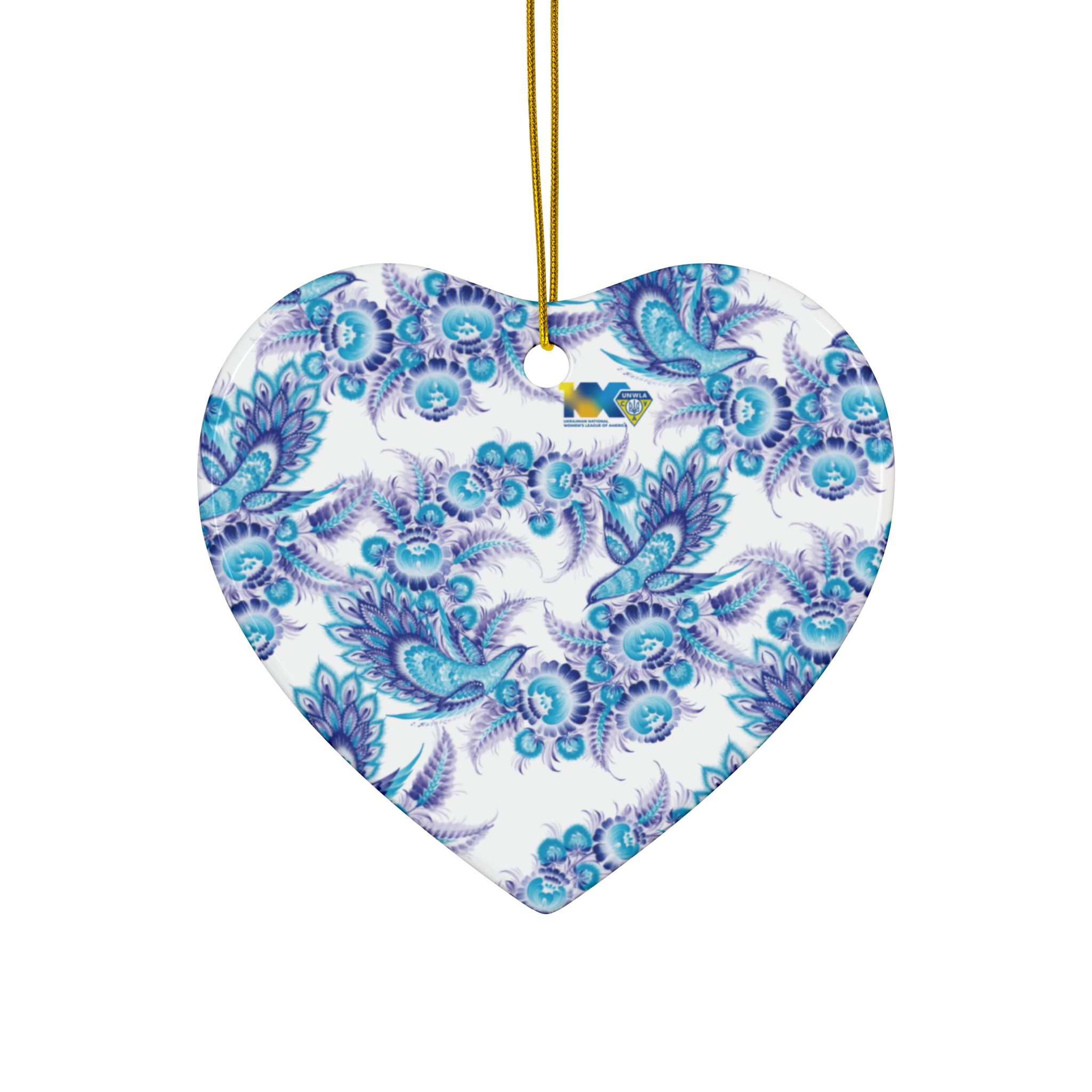 Ceramic Ornaments "Blue Birds", 2-Side Print, (1pc, 3pcs, 5pcs) - Image 6