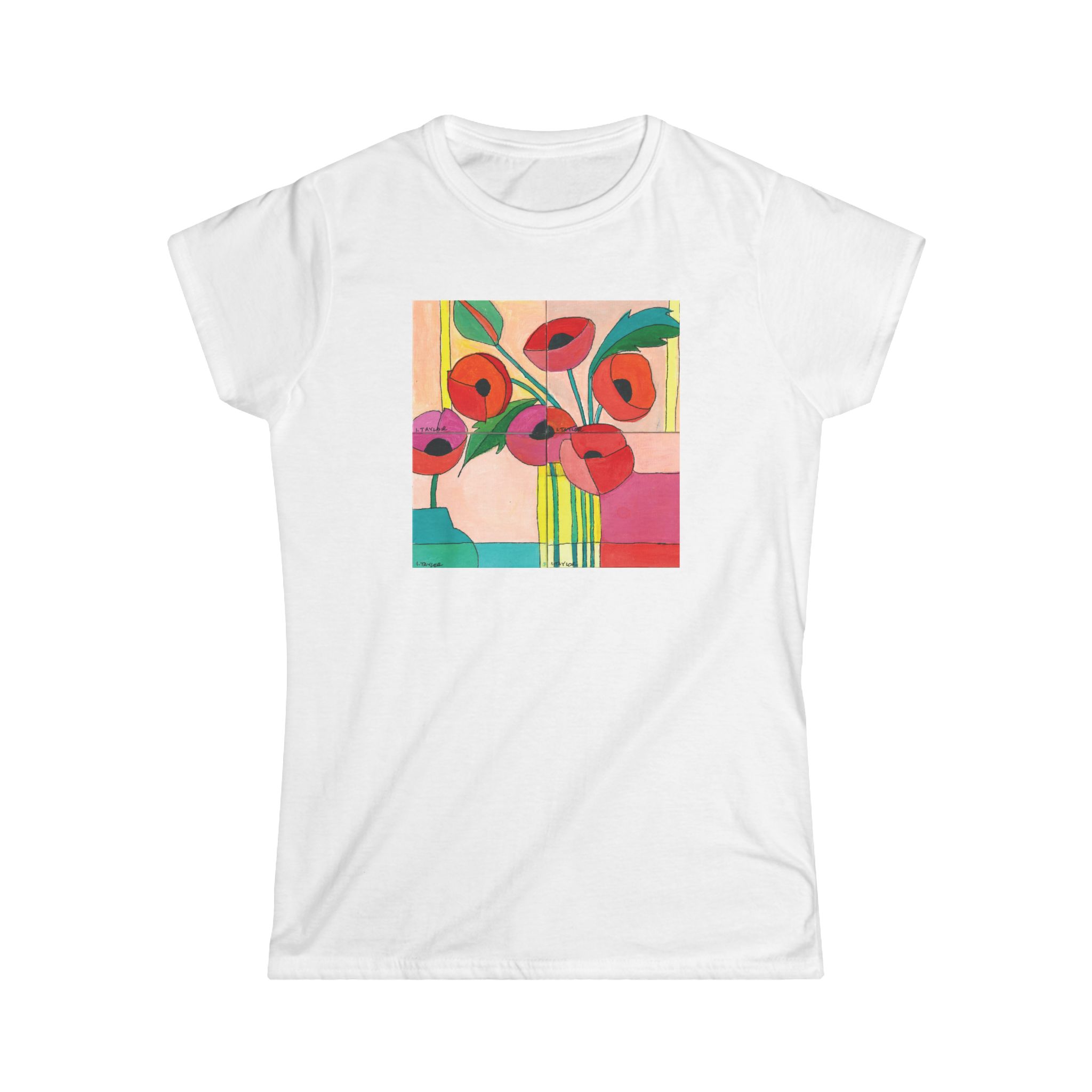 Bright Poppies Women's Softstyle T-Shirt - Image 11