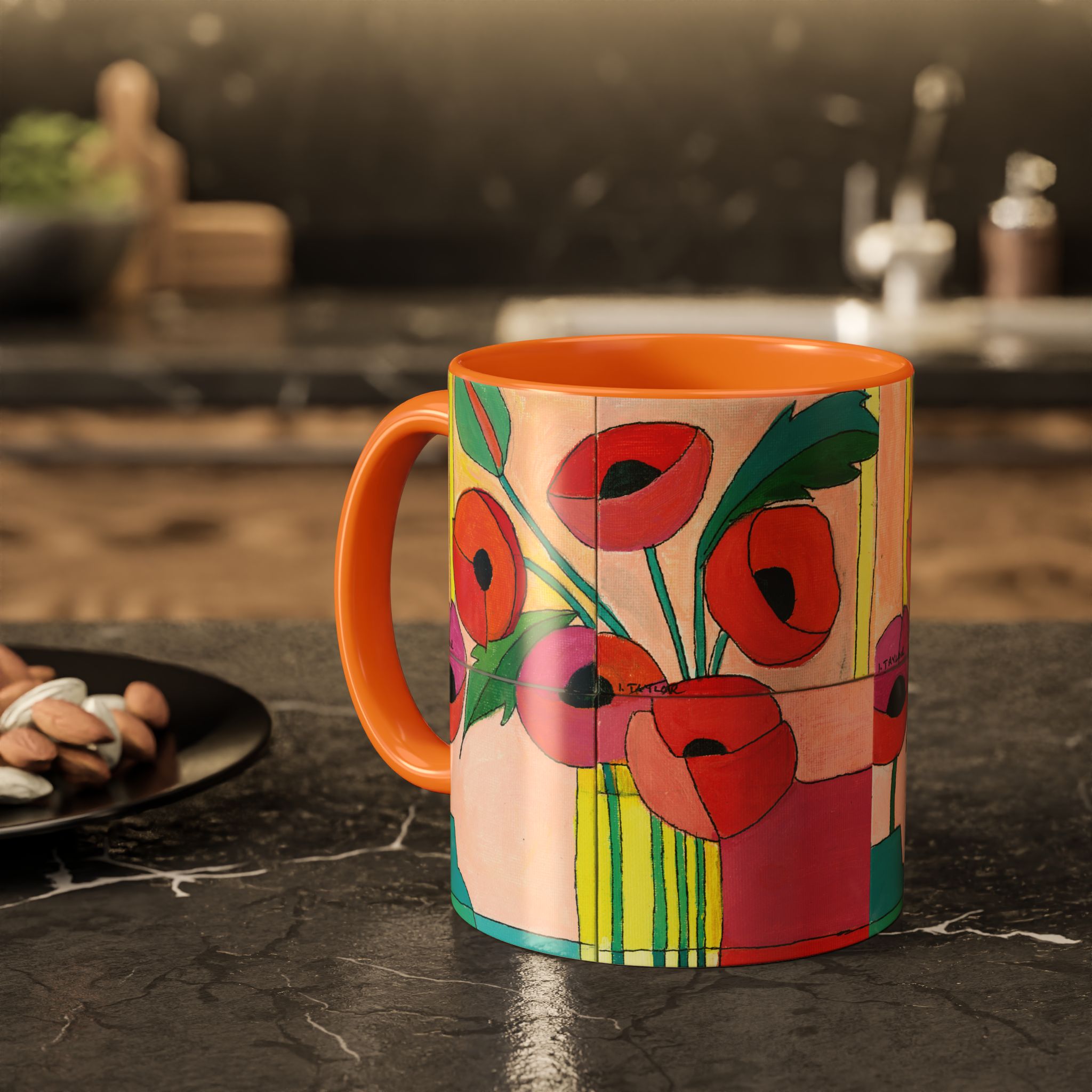 Bright Poppies Colorful Mugs (11oz) - Image 7