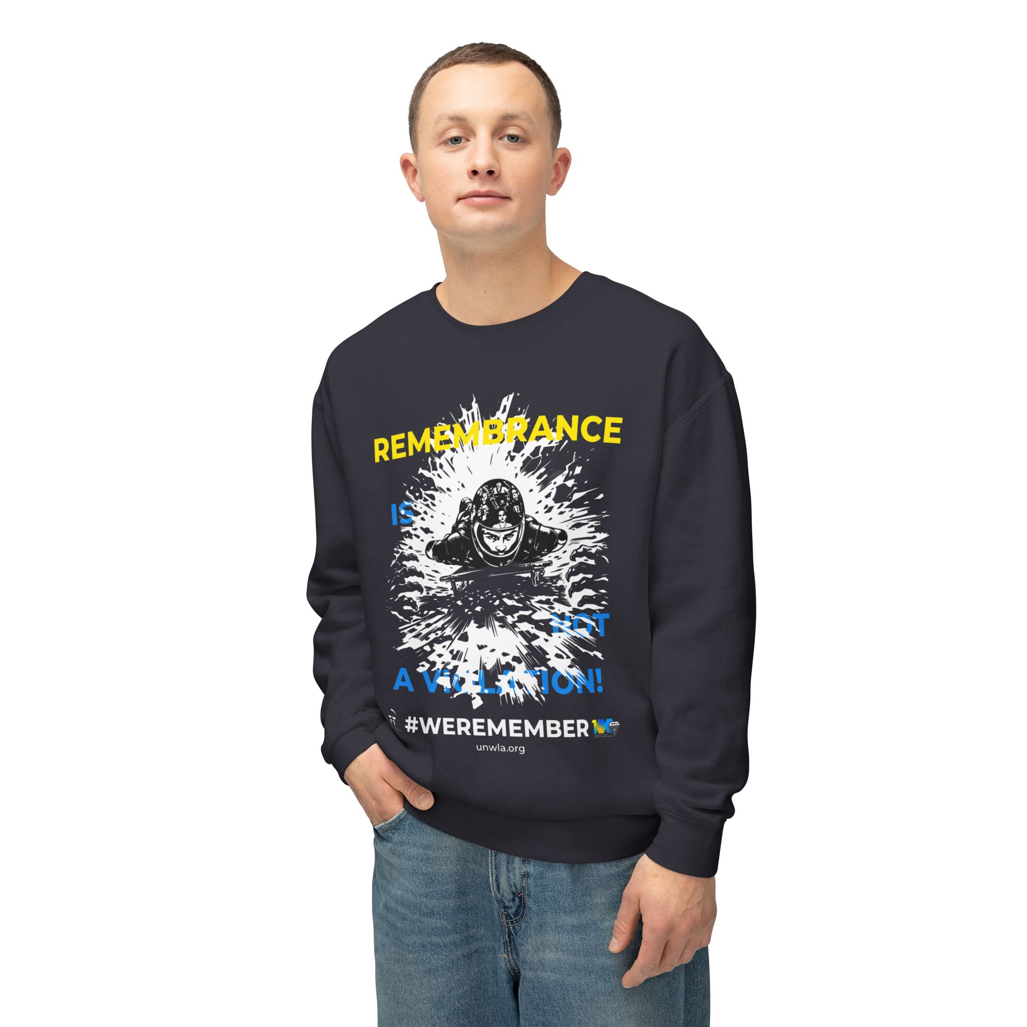 #WeRemember Unisex Crewneck Sweatshirt - Image 3