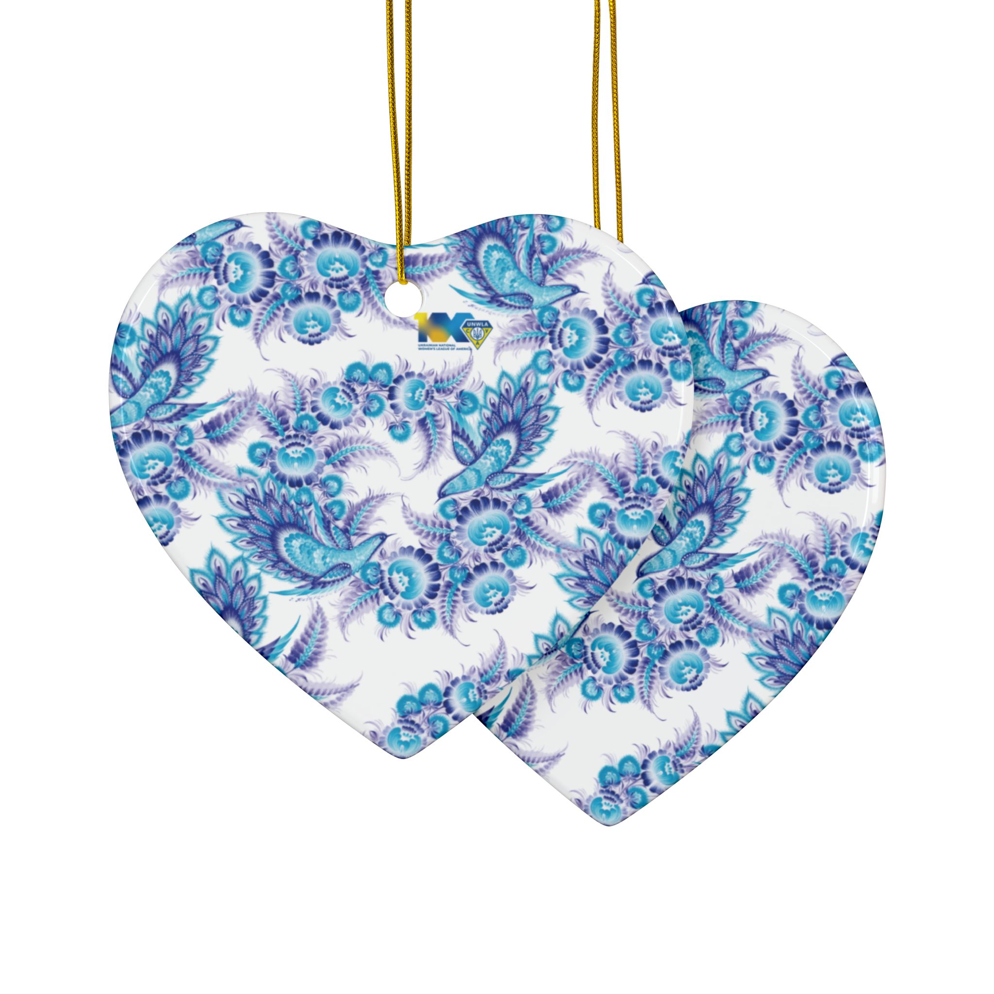 Ceramic Ornaments "Blue Birds", 2-Side Print, (1pc, 3pcs, 5pcs) - Image 7