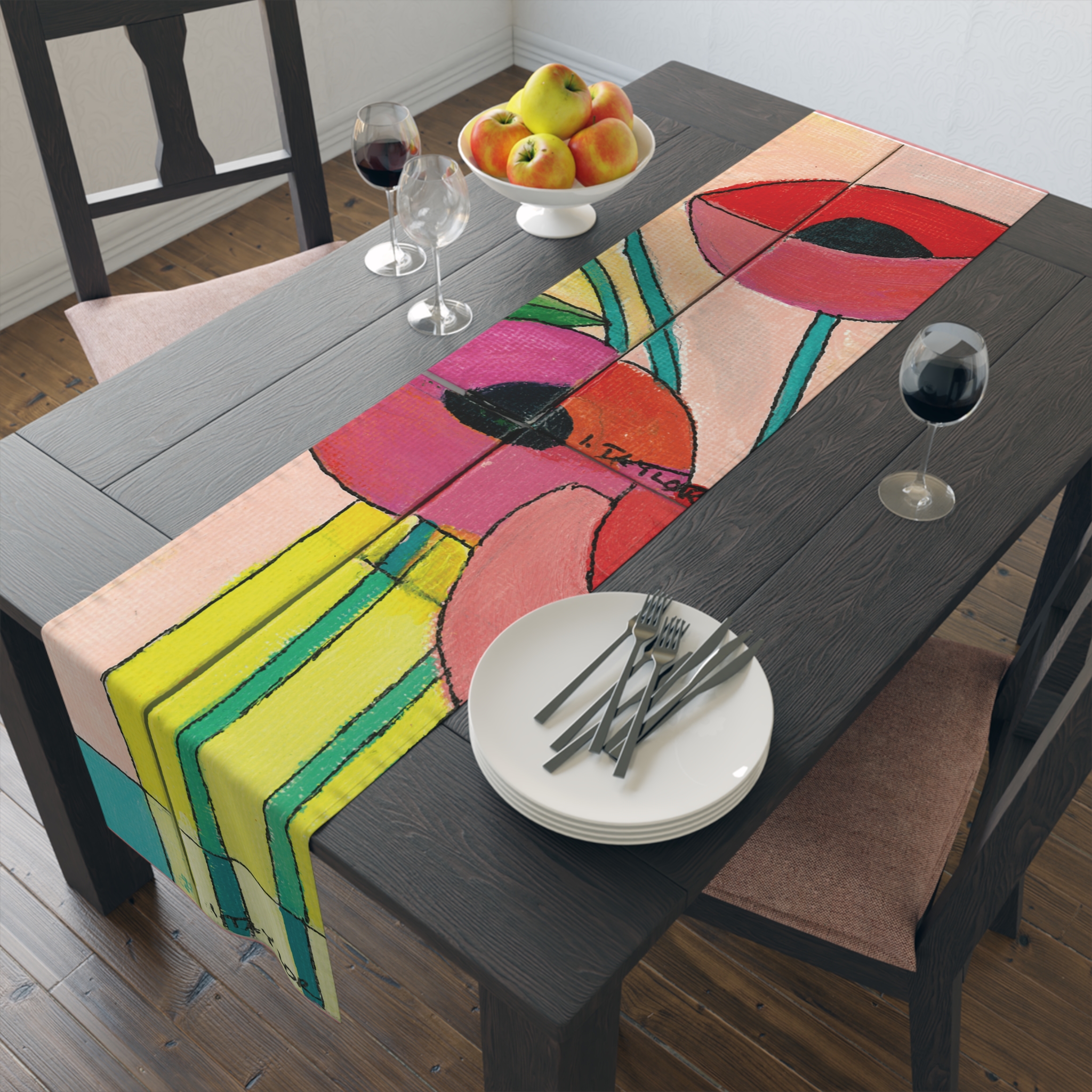 Bright Poppies table runner - Image 4