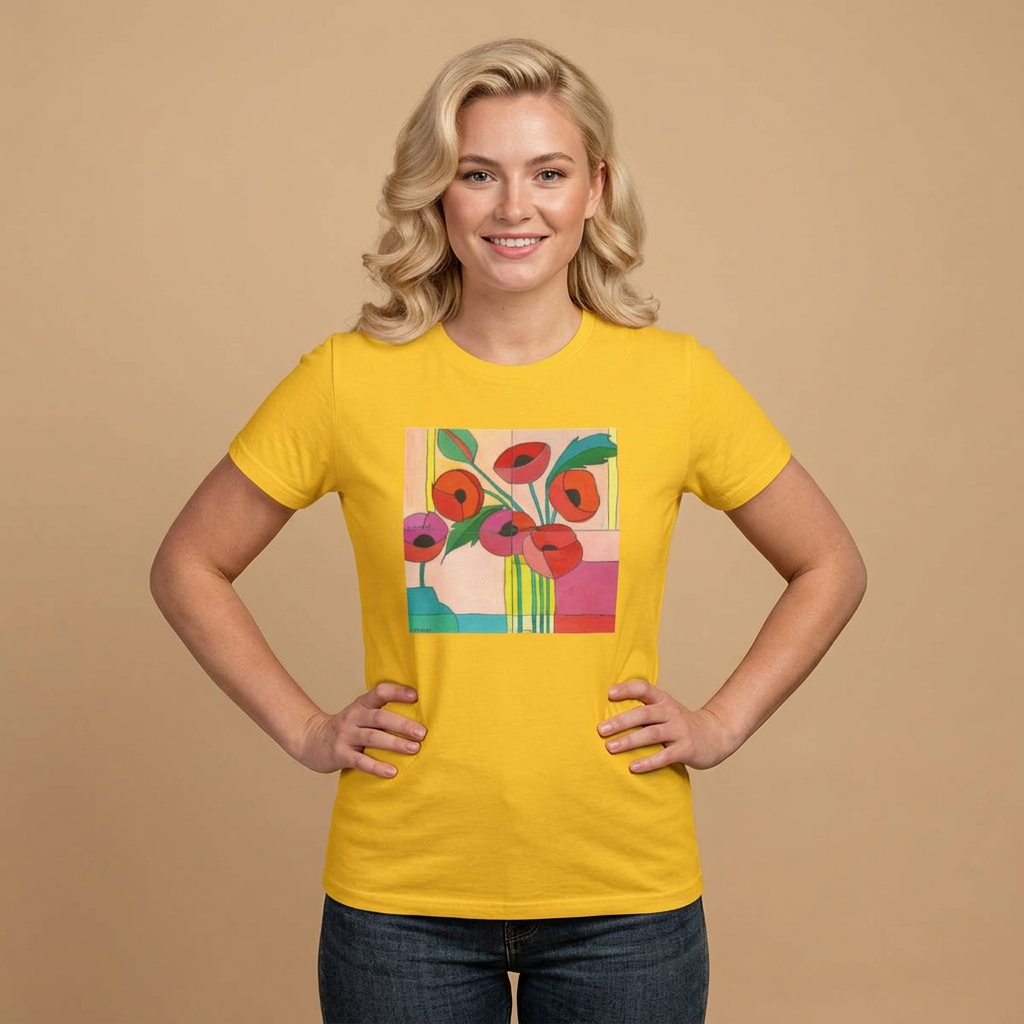 Bright Poppies Women's Softstyle T-Shirt