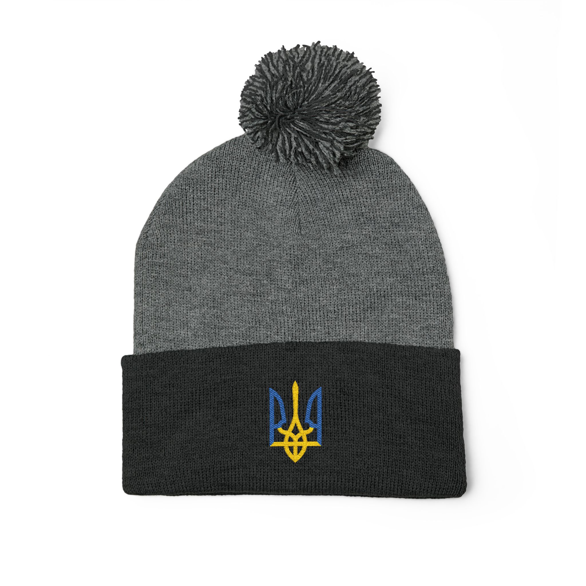 Tryzub Pom-Pom Knit Cap (Embroidery) - Image 14