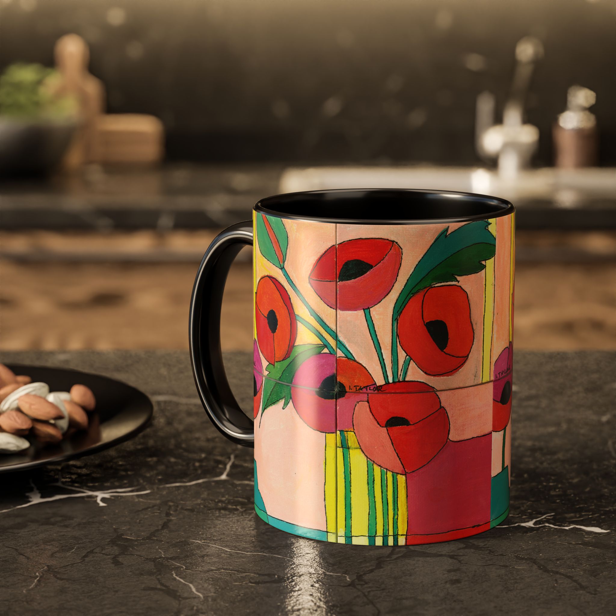 Bright Poppies Colorful Mugs (11oz) - Image 3