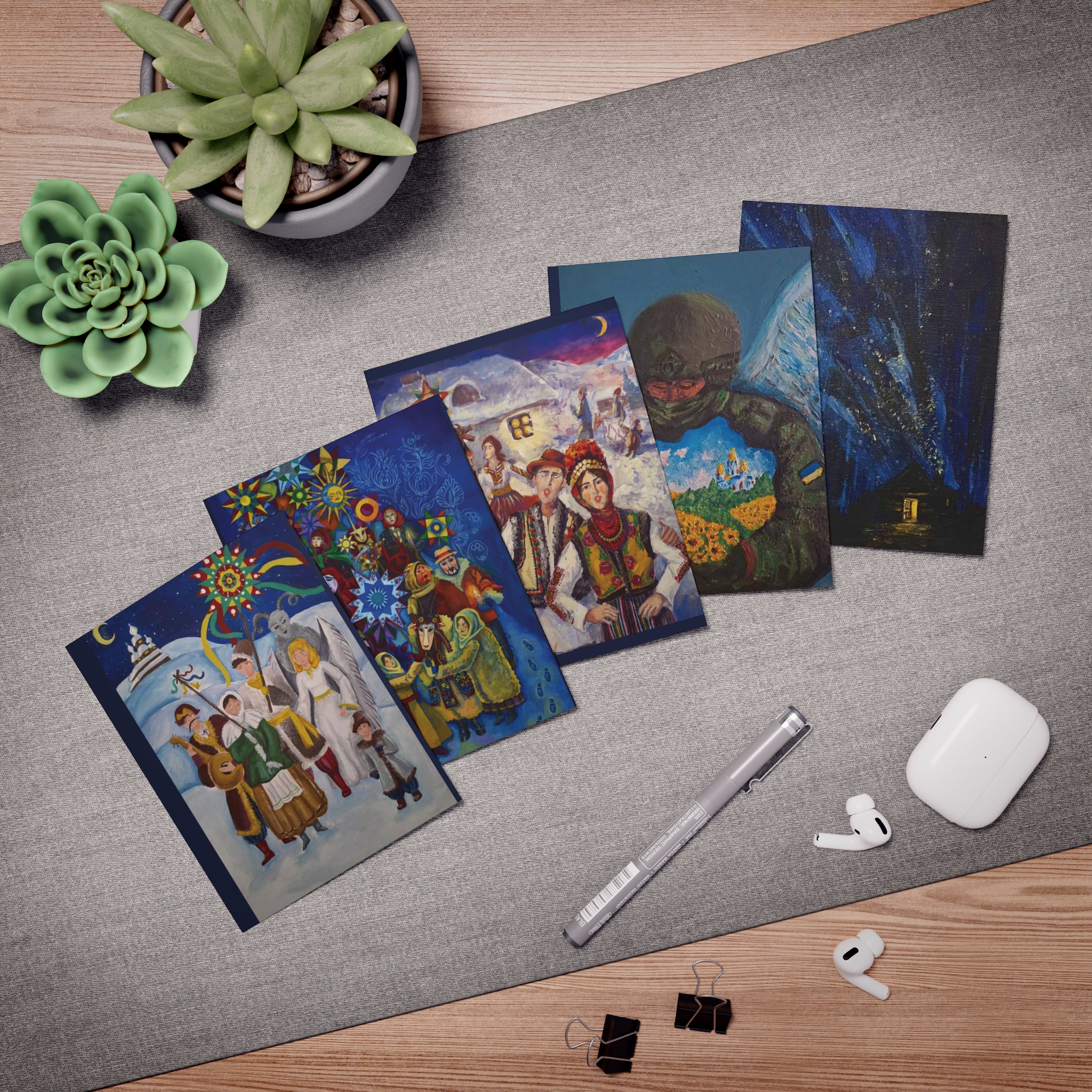 Hope For Ukraine's Children. Holiday Cards (5-Pack) - Image 4