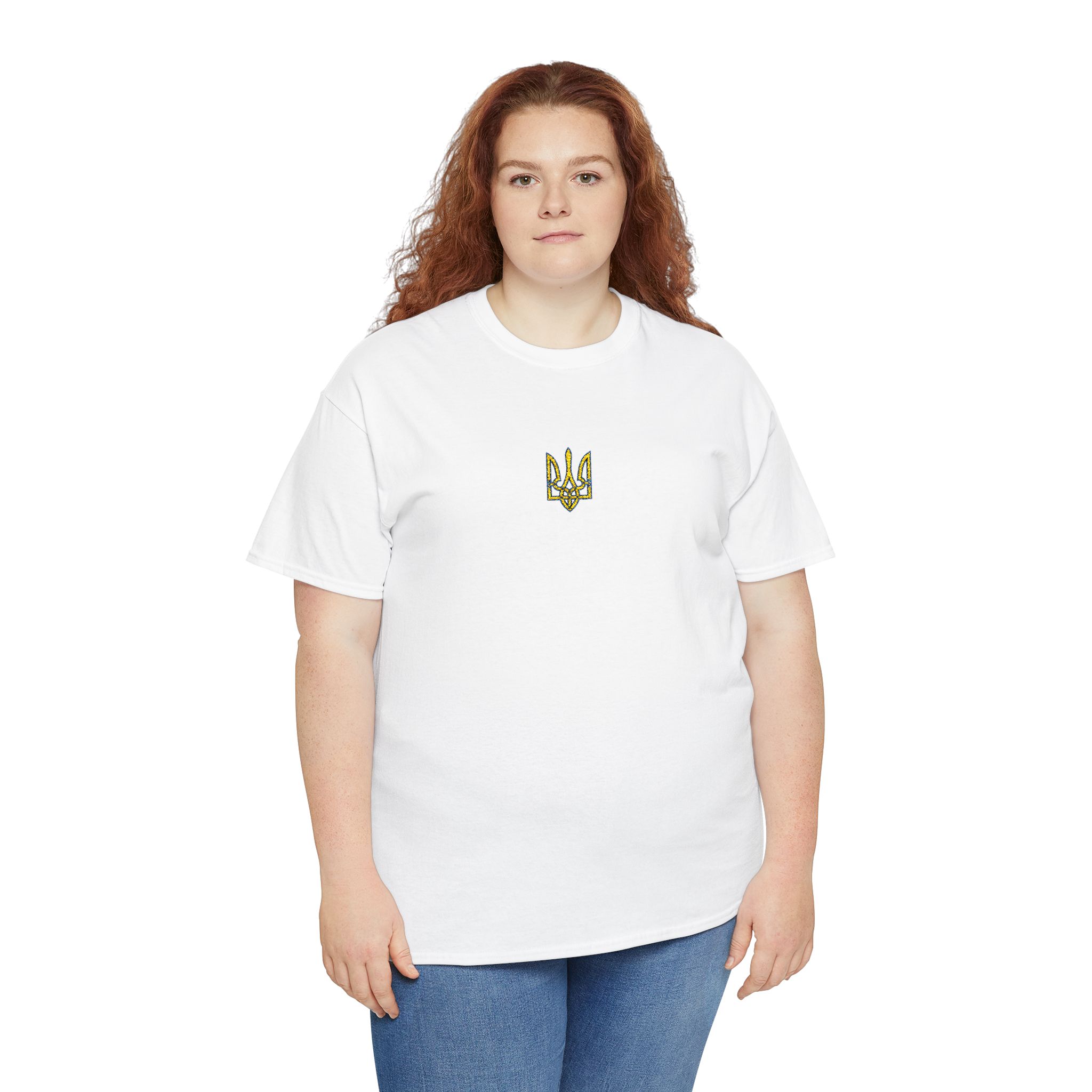 Tryzub Embroidery Unisex Heavy Cotton Tee - Image 7