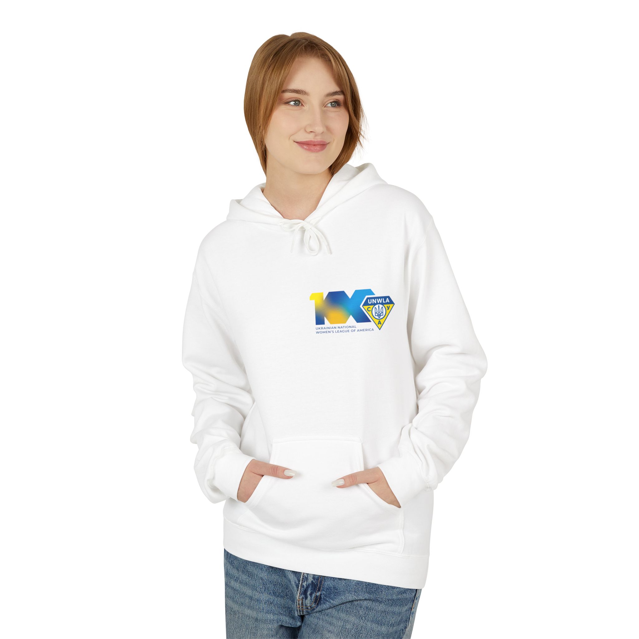 UNWLA Centennial Unisex Softstyle Fleece Hoodie - Image 2